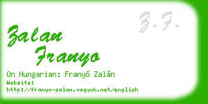 zalan franyo business card