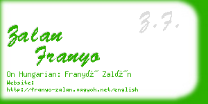 zalan franyo business card